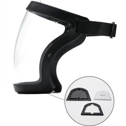 Super Protective Mask Anti-Fog Full Face Shield All-Inclusive For Men and Women - Black-2PC