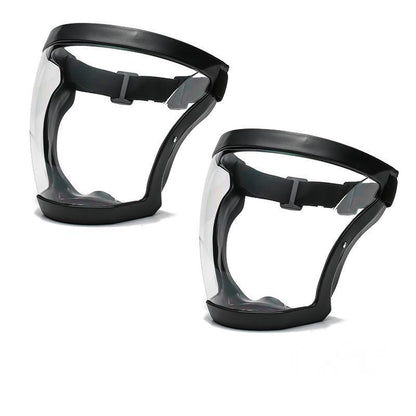 Super Protective Mask Anti-Fog Full Face Shield All-Inclusive For Men and Women - Black-2PC