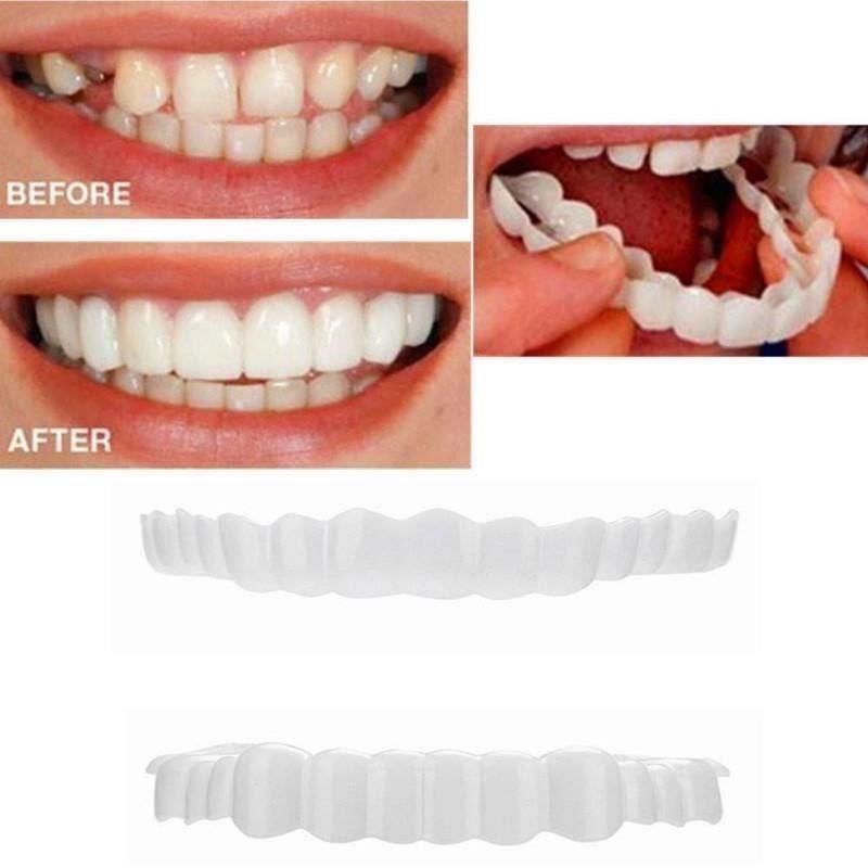 Snap On Bottom /Upper Lower False Teeth Dental Veneers Dentures Fake Tooth Smile - Lower Teeth