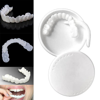 Snap On Bottom /Upper Lower False Teeth Dental Veneers Dentures Fake Tooth Smile - Lower Teeth
