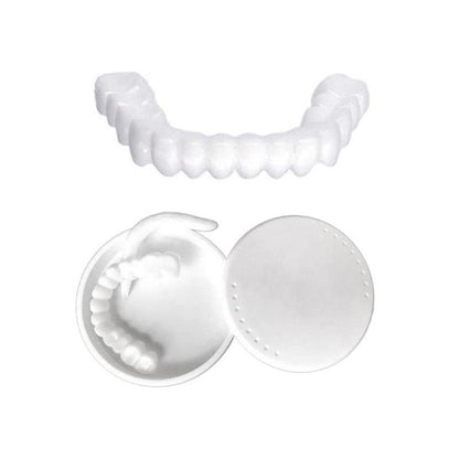 Snap On Bottom /Upper Lower False Teeth Dental Veneers Dentures Fake Tooth Smile - Lower Teeth
