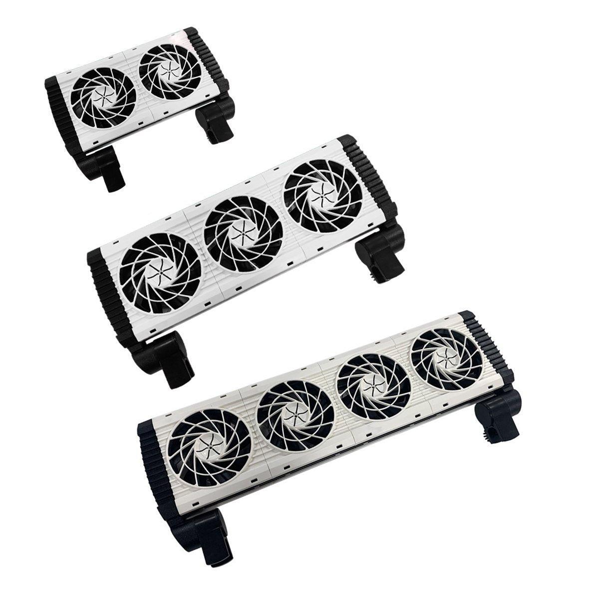 Mini Aquarium Cooling Fan for Fish Shrimp Tanks Quiet Temperature Control - Double head