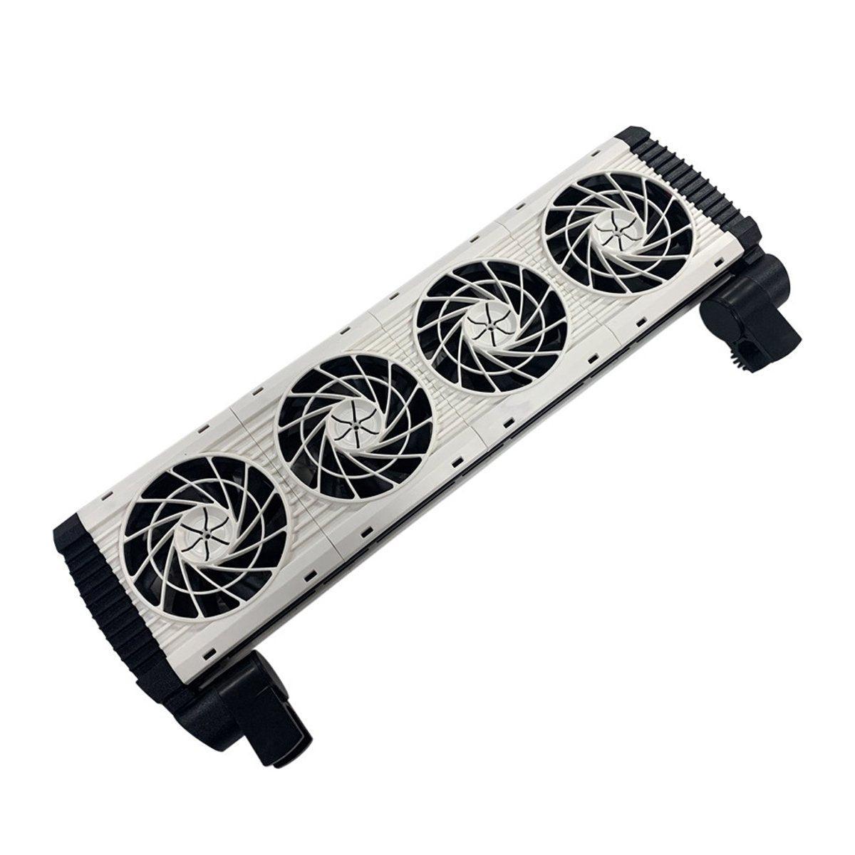 Mini Aquarium Cooling Fan for Fish Shrimp Tanks Quiet Temperature Control - Double head