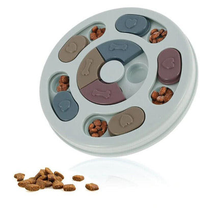 Dog Treat Dispenser Puppy Feeder Puzzle Game Interactive Toy Pet Training Supply - Green
