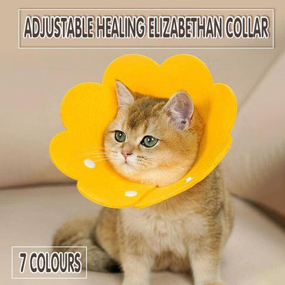 Pet Dog Cat Adjustable Soft Healing Elizabethan Collar Cone Medical Protective - Orange