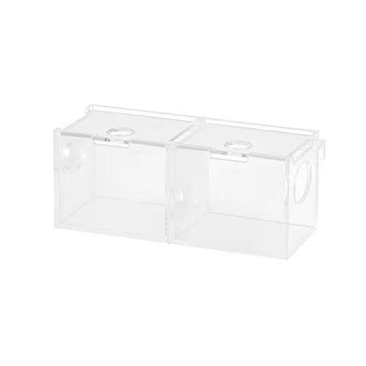 Fish Tank Filter Box 3in1 Oxygenating Wall Mount Built In Silent Water Purifier - White-2Grids