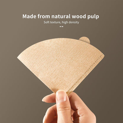 100PCS Coffee Filter Paper Drip Cone Funnel Handmade Filters for Coffee Machine - V01-100PCS