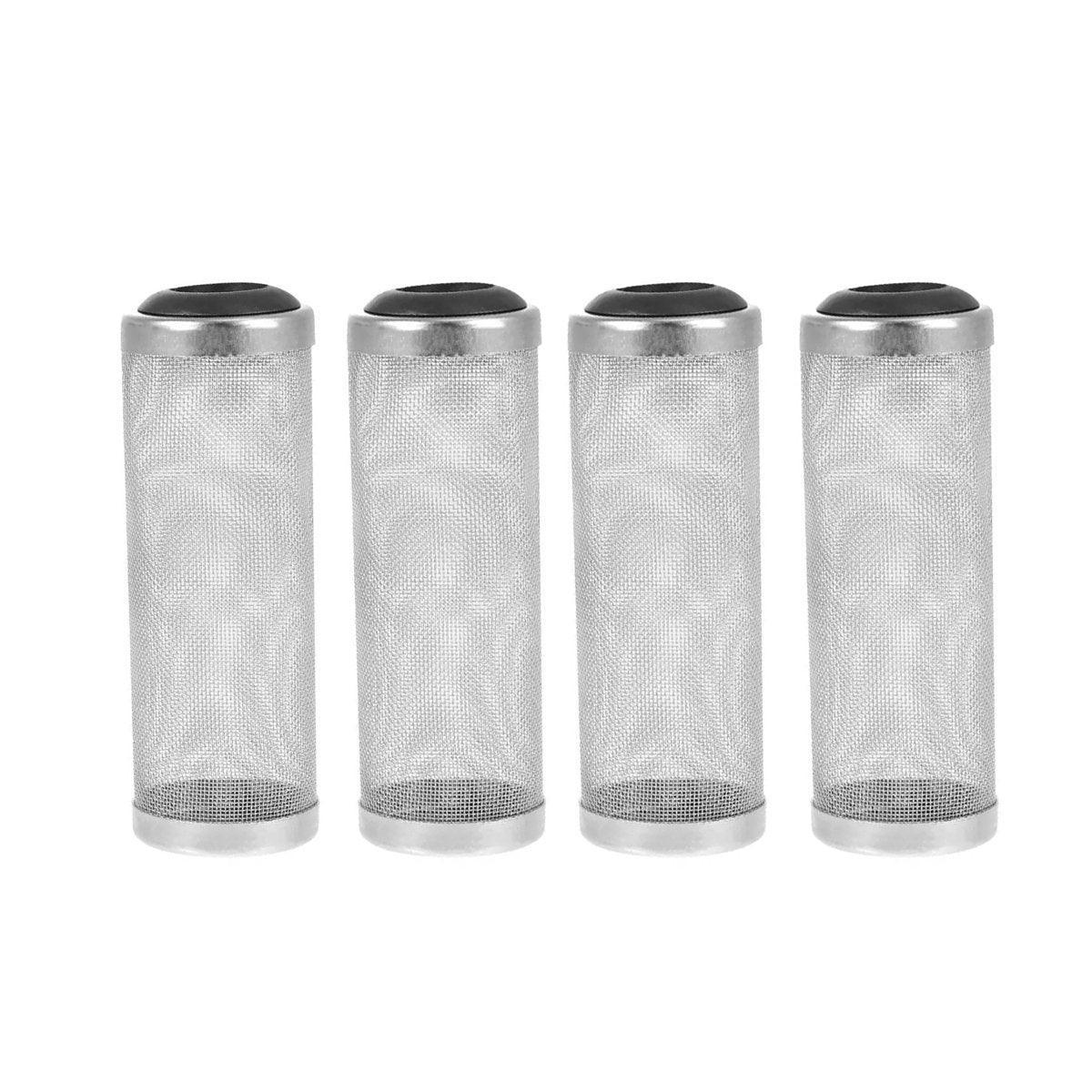 4x Stainless Steel Shrimp Filter Guard Aquarium Intake Protector Fish Safe Mesh - Black-4PCS (16mm)