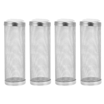 4x Stainless Steel Shrimp Filter Guard Aquarium Intake Protector Fish Safe Mesh - White-4PCS (12mm)