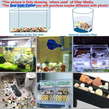 500g Fish Tank Water Filter Media Aquarium Filtration Material Sponge Pad - Bio-Beads