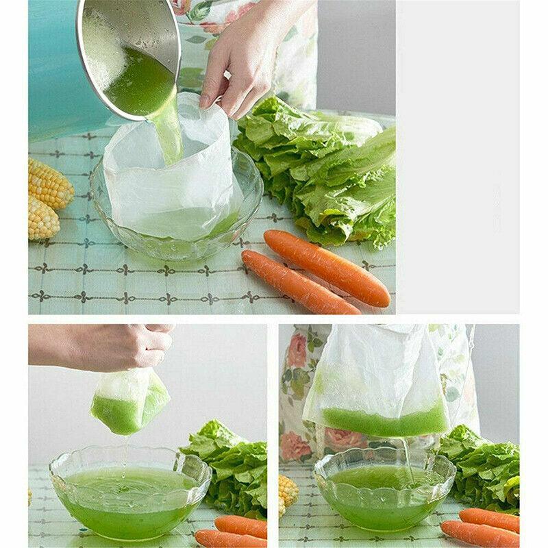 Micron Reusable Nylon Fine Mesh Food Strainer Filter Bag For Nut Milk Coffee - 20*30CM