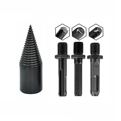 32-42Mm High Speed Twist Firewood Drill Bit Wood Splitting Splitter Cone Driver - 32MM