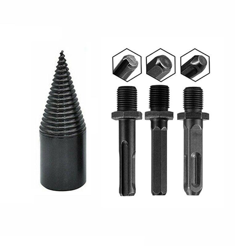 32-42Mm High Speed Twist Firewood Drill Bit Wood Splitting Splitter Cone Driver - 38MM