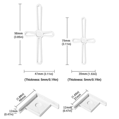 5pcs Plastic Fish Tank Base Bracket Corner Guard Stand Holder for Aquarium Tanks - White-S
