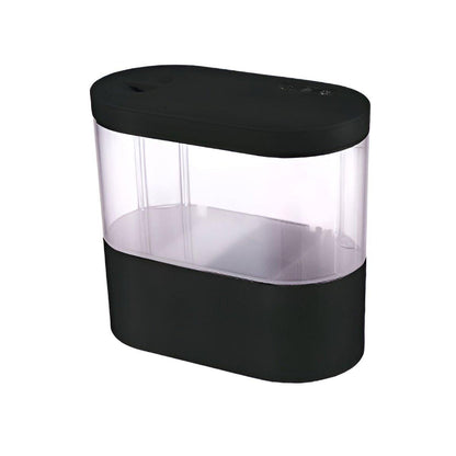 Mini Self-Circulating Desktop Fish Tank Eco-Friendly Creative Aquarium for Home - Black