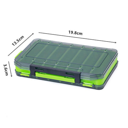 Multifunctional Fishing Bait Storage Box Accessories Gear Organizer Tool Box - Green-L