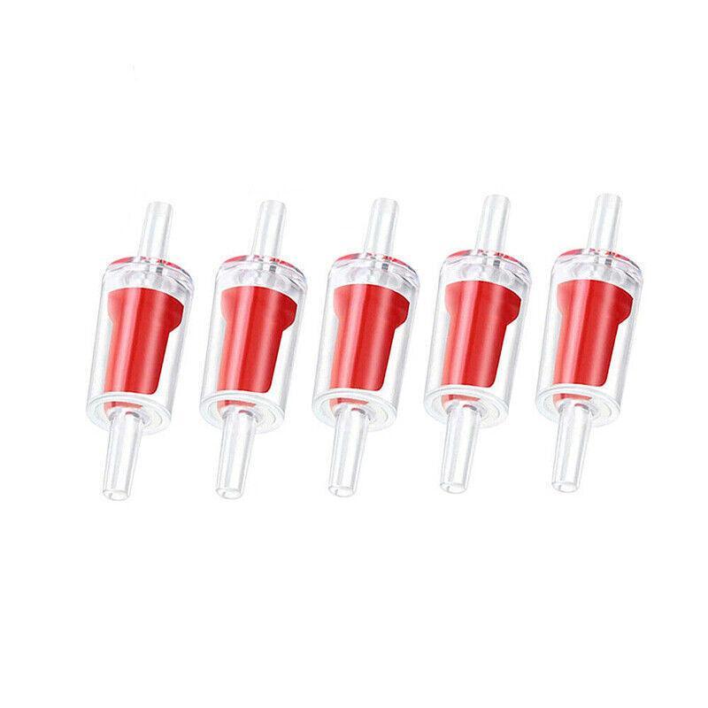 5/10Xcheck Valve Fish Tank Aquarium Air Pump Silicone Non-Return One Way Airline - 5PCS