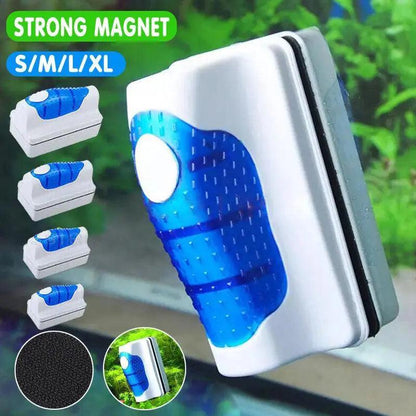 Aquarium Glass Cleaner Brush with Algae Magnet for Fish Tanks Cleaning - XL