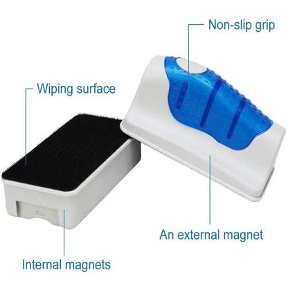 Aquarium Glass Cleaner Brush with Algae Magnet for Fish Tanks Cleaning - XL