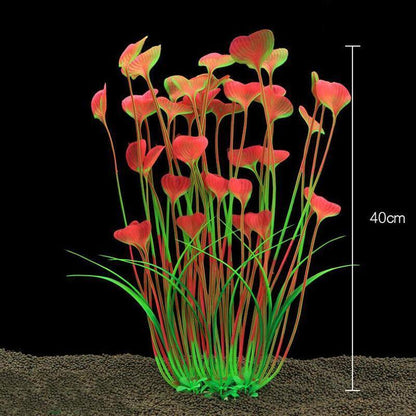 Aquarium 40Cm Artificial Simulation Water Plants Fish Tank Plant Grass Decor Au - Pink