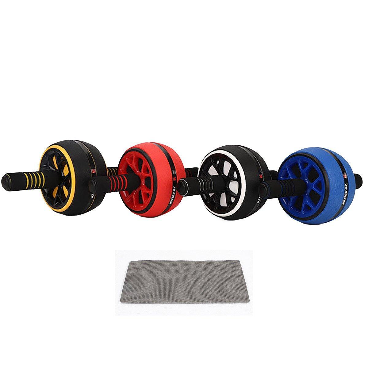 Abdominal Muscle Wheel Exercise Roller Fitness Equipment for Home Gym Men Women - Yellow