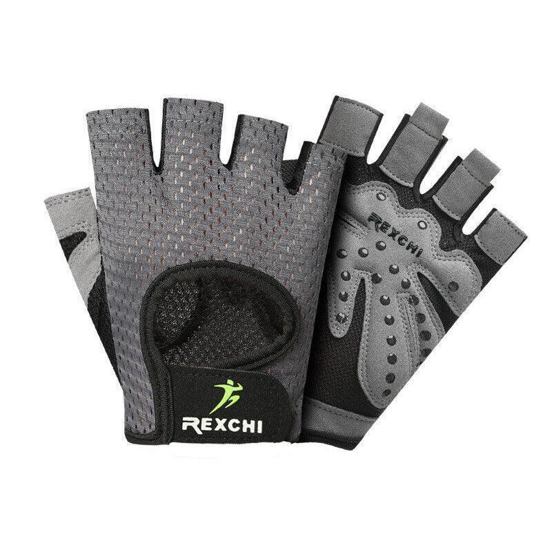 M Size Women Fitness Gym Training Gloves Half Finger Gel Weight Lifting Workout Gloves - Pink
