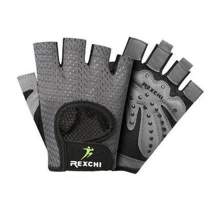 M Size Women Fitness Gym Training Gloves Half Finger Gel Weight Lifting Workout Gloves - Pink