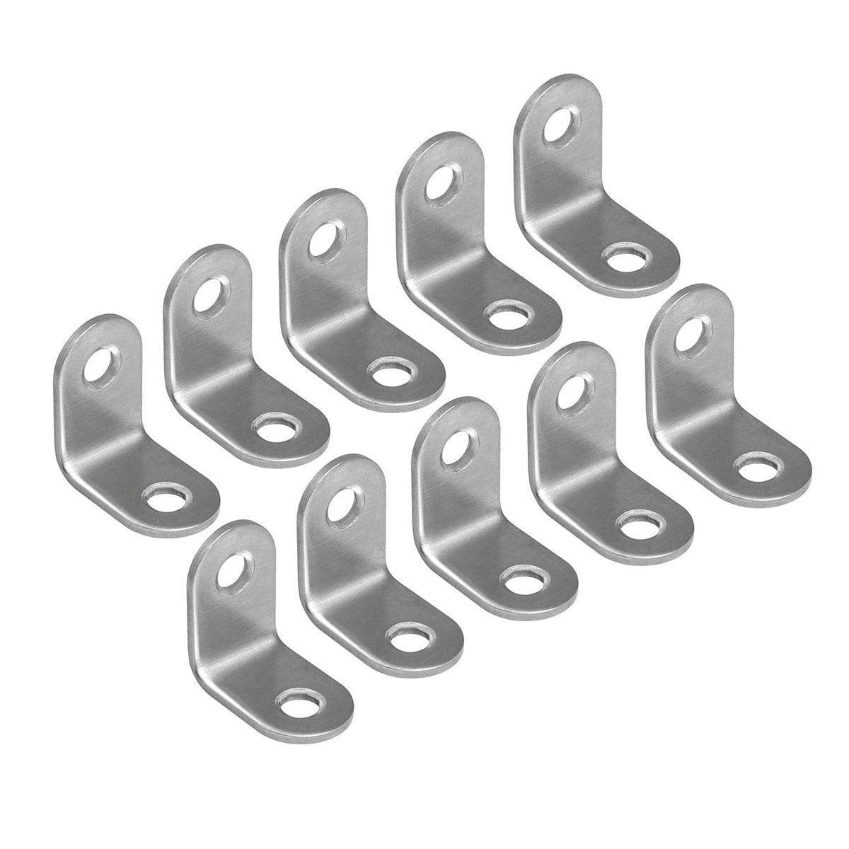10pcs 90-degree L Type Angle Brackets Right Angle Fixed Support Furniture Connector - 20*20*16mm