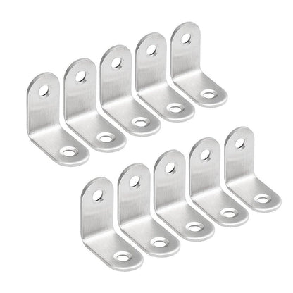 10pcs 90-degree L Type Angle Brackets Right Angle Fixed Support Furniture Connector - 25*25*16mm