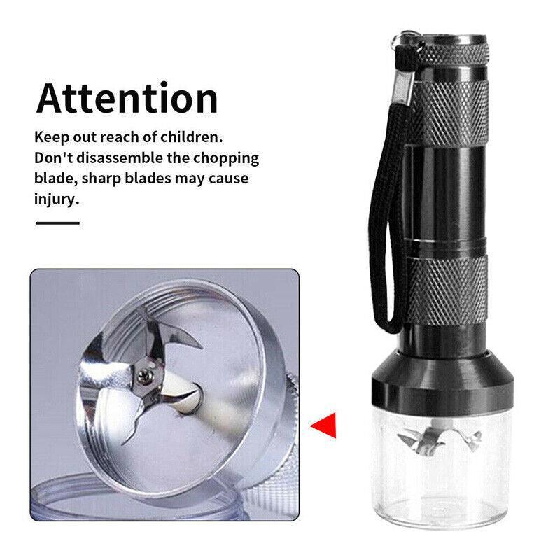 Electric Portable Pocket Metal Herb Weed Tobacco Grinder Spice Crusher Gift Au - Gold