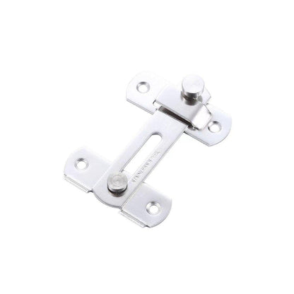 2 Sets 90 Degree Sliding Door Latch Lock Catch Kit for Home Use - Flat-Black-L