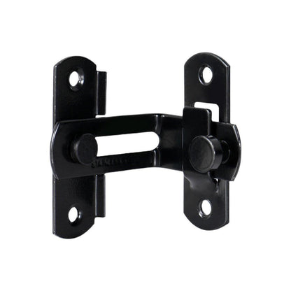 2 Sets 90 Degree Sliding Door Latch Lock Catch Kit for Home Use - Flat-Black-L