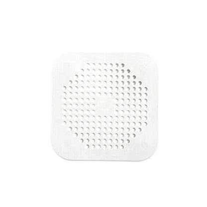 2X Square Drain Cover For Shower Drain Hair Catcher Flat Silicone Plug For Bath - Grey