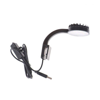 Small LED Fishbowl Aquarium Light Clip On Aquarium Plant Lighting Fish Tank Lamp - White