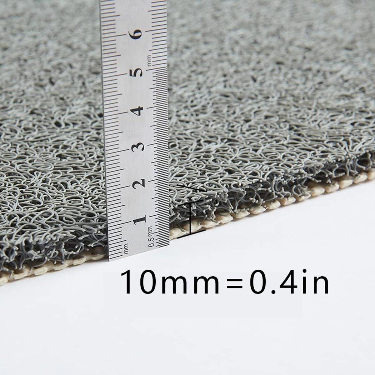 Waterproof Non-Slip Bathroom Shower Mat Anti-Slip Rug Toilet Floor Mat Washable - Cream-43*120cm