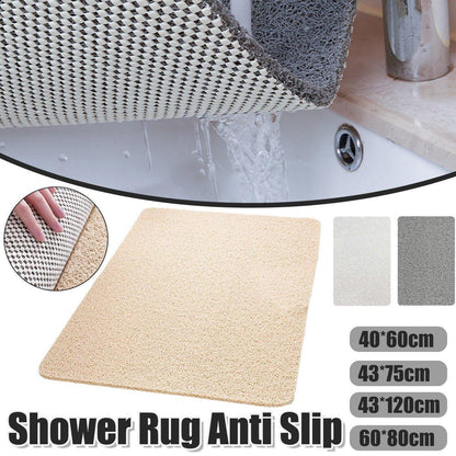 Waterproof Non-Slip Bathroom Shower Mat Anti-Slip Rug Toilet Floor Mat Washable - Grey-40*60cm