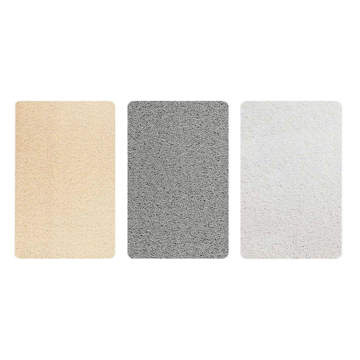 Waterproof Non-Slip Bathroom Shower Mat Anti-Slip Rug Toilet Floor Mat Washable - White-43*75cm