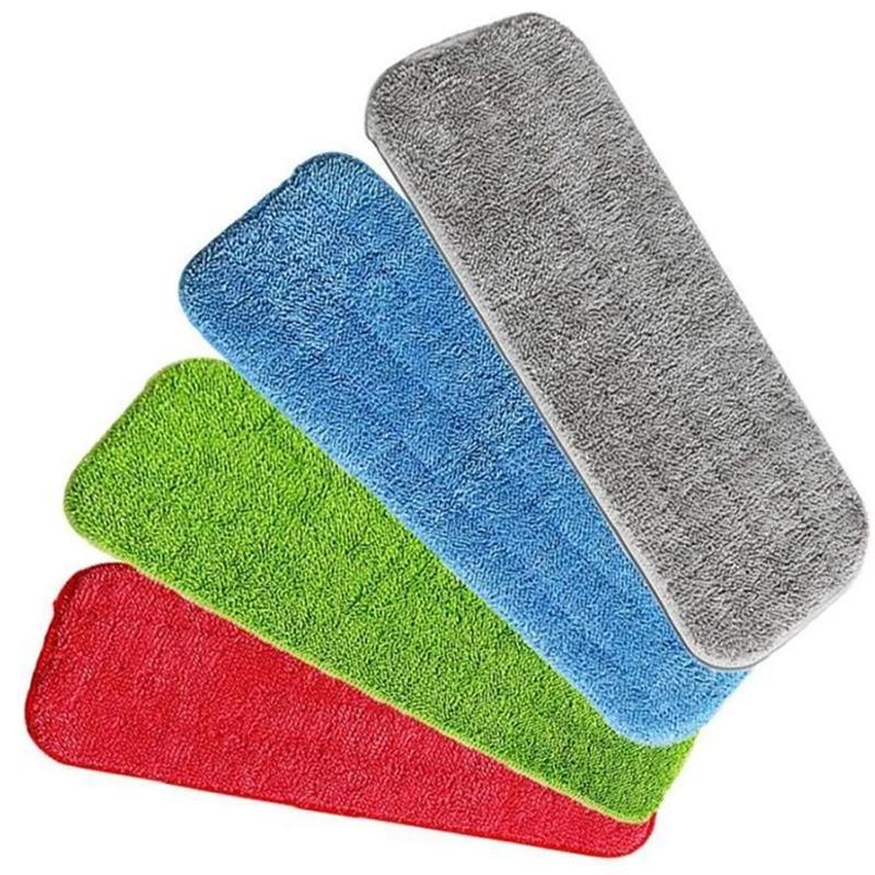 Replacement Microfiber Flat Mop Head Refill Floor Cleaning Pads Absorbent Cloths - Blue
