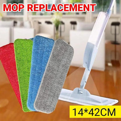 Replacement Microfiber Flat Mop Head Refill Floor Cleaning Pads Absorbent Cloths - Grey