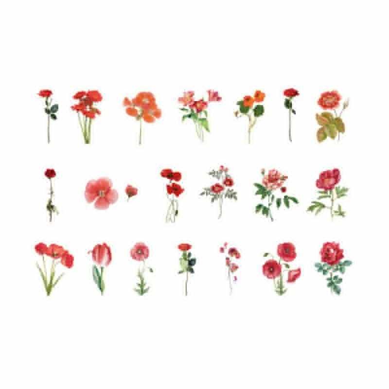 Scrapbooking Flower Stickers Pet Transparent Sticker - A