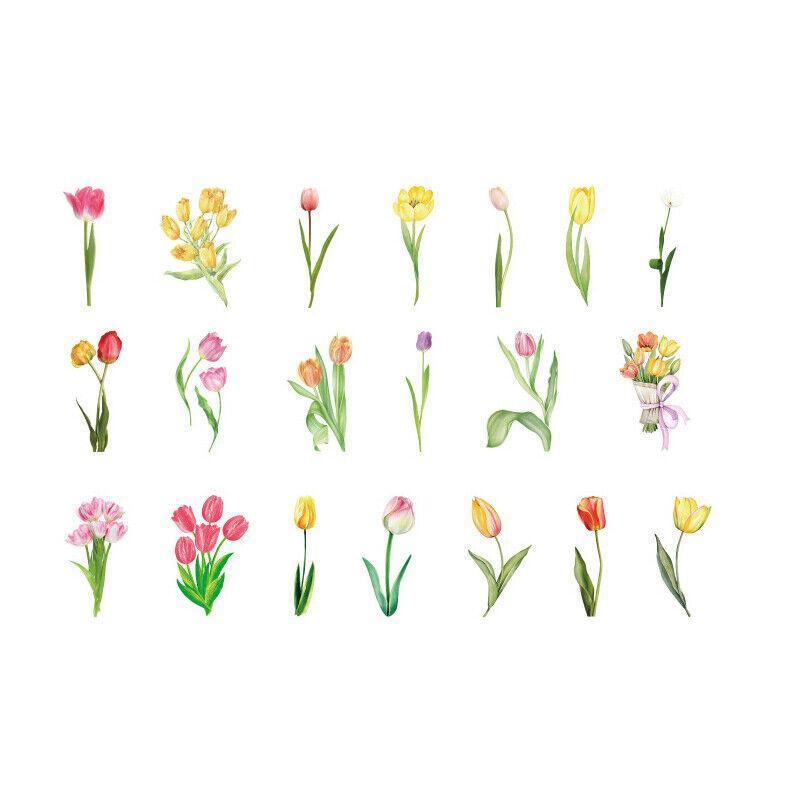 Scrapbooking Flower Stickers Pet Transparent Sticker - F
