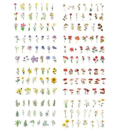 Scrapbooking Flower Stickers Pet Transparent Sticker - H