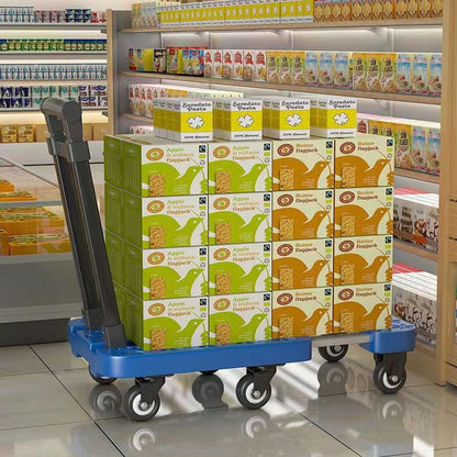 Folding Platform Trolley Heavy Duty Hand Truck Foldable Cart Push Dolly Movin