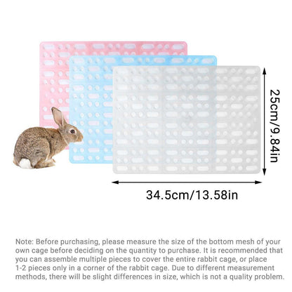 2pcs Rabbit Foot Mat Large Plastic Cage Mat for Guinea Pig Pet Cage Accessories - Pink