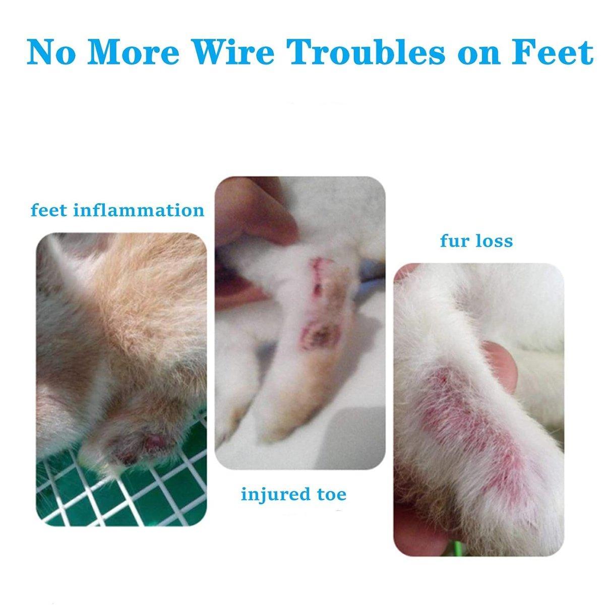 2pcs Rabbit Foot Mat Large Plastic Cage Mat for Guinea Pig Pet Cage Accessories - Pink