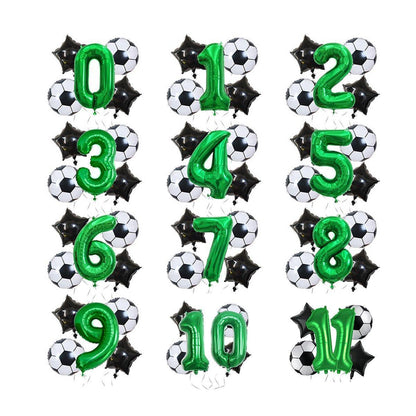 32 Inch Green Soccer Balloons 5 Pieces Set World Cup Birthday Party Decoration - 10