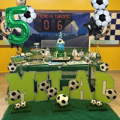 32 Inch Green Soccer Balloons 5 Pieces Set World Cup Birthday Party Decoration - 10