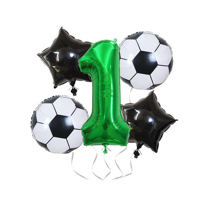 32 Inch Green Soccer Balloons 5 Pieces Set World Cup Birthday Party Decoration - 10