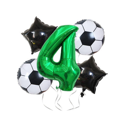 32 Inch Green Soccer Balloons 5 Pieces Set World Cup Birthday Party Decoration - 10