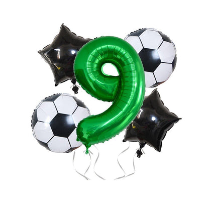 32 Inch Green Soccer Balloons 5 Pieces Set World Cup Birthday Party Decoration - 10